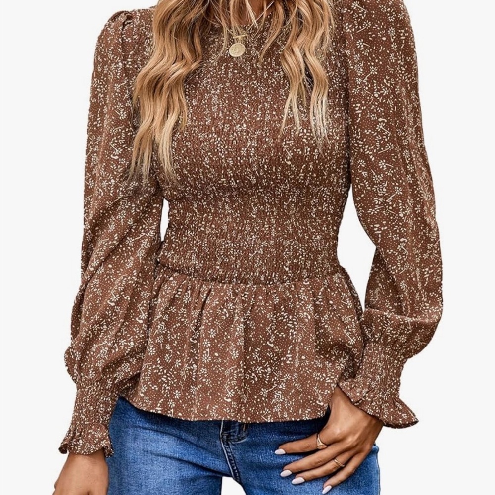 Amazon Chocolate Floral Blouse